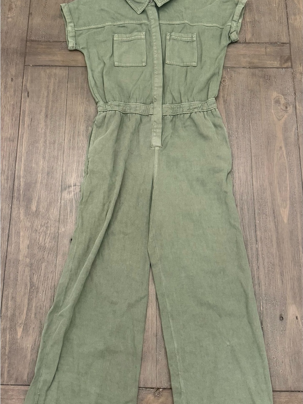 Cat & Jack Olive Utility Romper in Light Green